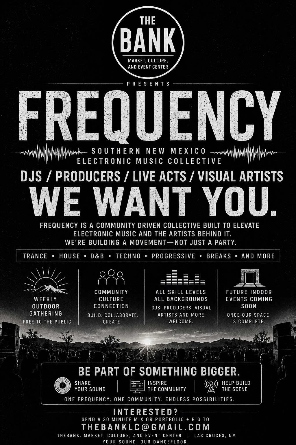 Frequency artist call flyer